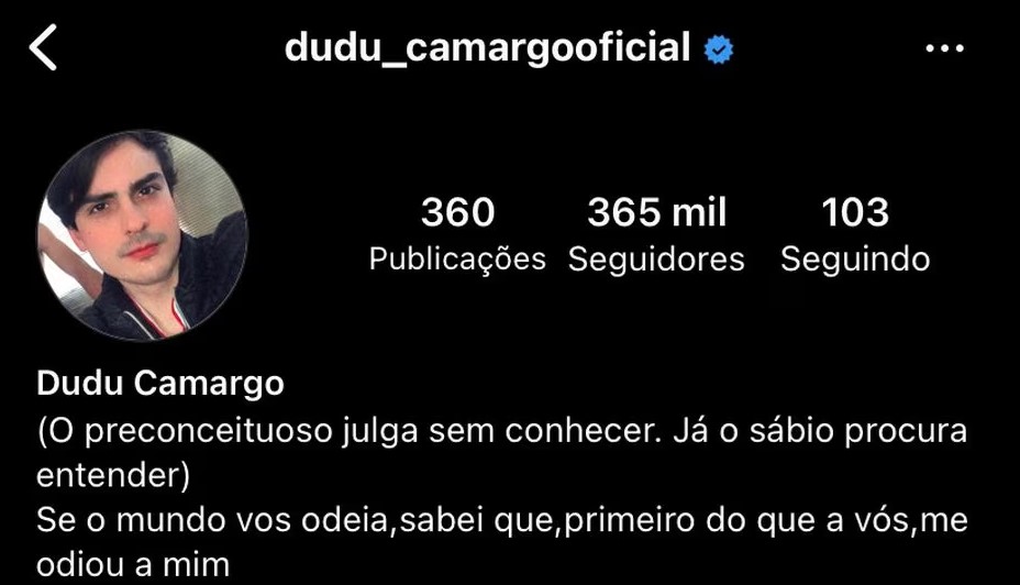 Dudu Camargo - Instagram